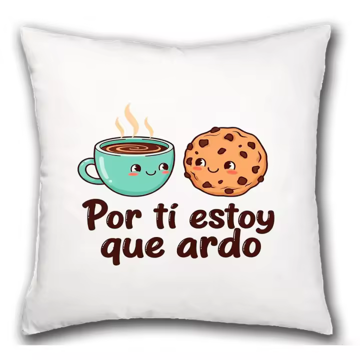 MERCHANDMANIA Cojín frase bonita amor san valentin aniversario por ti novios me gustas hogar comodo cussion - 1