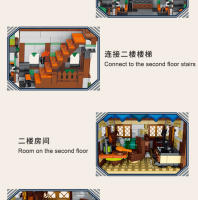 Bloques De Construcción De Ciudad Medieval Serie De Arquitectura Modelo Callejero Sets MOC De Casas Modulares Juguetes Para Niños - details 7