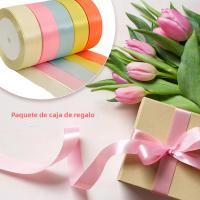 Set De 5 Rollos De Cinta De Seda 2.5 Cm X 22 M Para Cumpleaños Boda Regalos De Cumpleaños Cinta De Seda Para Embalaje De Regalos - details 1