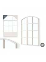 STARLEY-Espejo rectangular de pared con 12 ventanas, espejo decorativo de metal negro, se cuelga vertical u horizontalmente, 50 x 76 CM - details 4