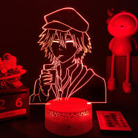Lámpara LED 3D Anime Bungo Stray Dogs Luz Nocturna Figura Ranpo Para Decoración De Habitación Regalo De Cumpleaños Iluminación Para La Pared - details 3