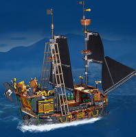Bloques De Construcción Pirate Ship Modelo De Barco Sailing Bricks Serie De Tráfico Creativo Decoración De Escritorio Juguete Para Niños Y Adultos Regalos - details 1