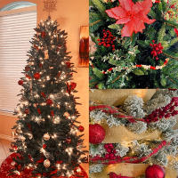 Decoración De Navidad Ramas De Uva Roja Y Estambul De Cerezo Para Decoración De Hogar Regalo De Año Nuevo Boda Accesorio De Flores - details 4