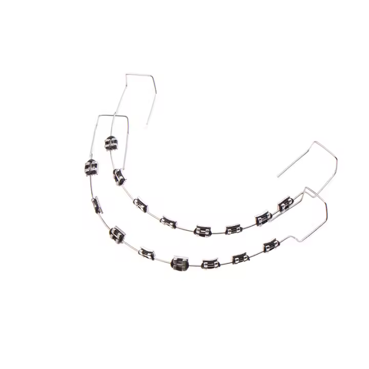1 Par De Decoraciones Colores Para Dientes Con Alambre De Metal Y Ligaduras Ortodónticas Adornos Dentales Temporales Para La Piel - 1