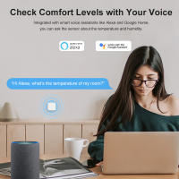Sensor De Temperatura Y Humedad ZigBee 3.0 Tuya Inteligente Para Automatización De Hogar Compatible Con Alexa Google Smart Life App - details 5