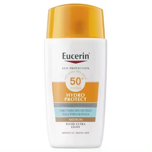Eucerin Hydro Protect Fluido Ultra Light Color Medio Todo Tipo Pieles SPF50+ 50 ml - 1