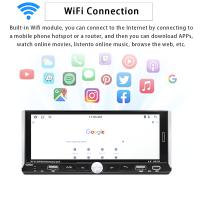 Reproductor Multimedia Inteligente Para Coche Universal 1Din Pantalla Táctil De 6.9'' Con Wireless Carplay Android Auto Navegación GPS Wifi FM Estéreo 2G RAM 64G ROM Soporte Para Control De Volante - details 6