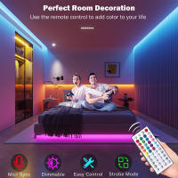 Tiras De Luces LED RGB Flexibles 10m 20m 30m 40m Sin Fitas Para Decoración De Habitación Y TV Compatible Con Música Mikenoon - details 4
