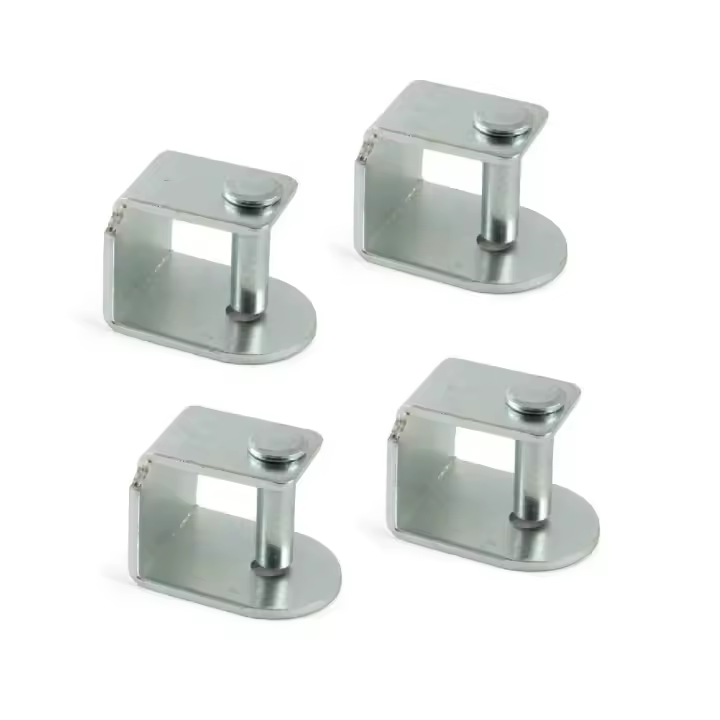 Juego de 4 abrazaderas Metálicas para Somier 40 x 30 - Incluye tuerca de fijación - Ideal para Roscar Patas Redondas - Cuens - 1
