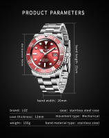 Reloj De Pulsera Automático Para Hombre LIGE Resistente Al Agua Y Al Choque Con Movimiento De Torbellino Deportivo Y Luz Propia - details 2