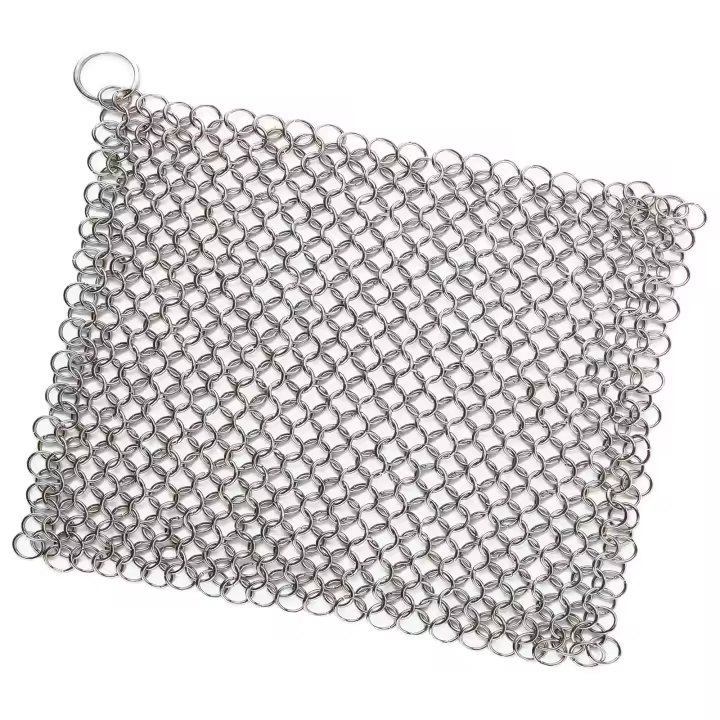 Limpia Maille De Acero Inoxidable 316 Para Sartenes De Cerámica Y Barbacoas Fácil De Limpia Anillos Pequeños Resistentes a Las Manchas Para Limpieza De Cocinas - 1