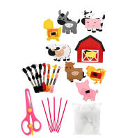 Kit De Artesanía De Costura Con Animales De Granja Para Niñas Y Niños Kit Educativo De Costura DIY De Feltro Para Niños Y Niñas - details 6