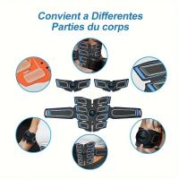 Cinturón De Entrenamiento De Músculo Abdominal Recargable Por USB Portátil Para Efectos De Acondicionamiento Físico Y Ejercicio - details 6