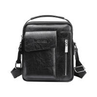 Bolso De Hombro Vintage Para Hombres Bolsos Cruzados Retro Con Cierre De Cremallera Bolsa De Mano De Nylon Para Occasiones Versátiles - details 1