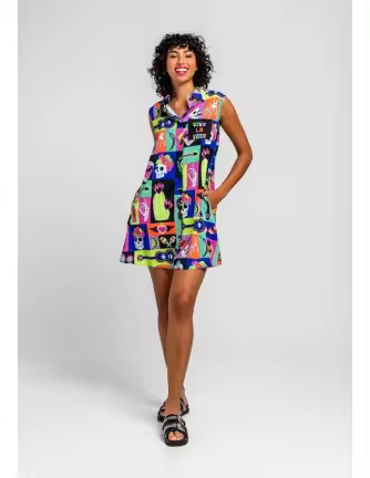 Vestido Lolina camisero sin mangas Viva - 1
