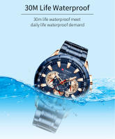 Reloj De Pulsera CURREN Para Hombre Resistente Al Agua Cronógrafo Militar De Acero Inoxidable Estilo Deportivo Y Casual - details 7