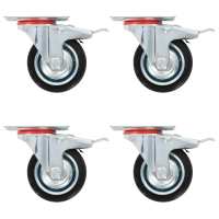 vidaXL Ruedas Giratorias con Frenos Dobles con Diámetro de 75mm Materiales Cantidad 4 unidades,  8 unidades,  12 unidades y mas - details 4