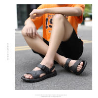 Sandalias De Verano Para Hombre PU Cuero Tacones Medios Antideslizantes Abierta Delante Zapatillas De Playa Cierre De Hebilla - details 13