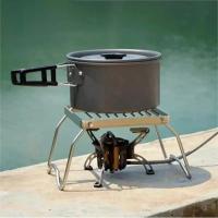Soporte Portátil De Acero Inoxidable Para Fogón De Camping Soporte Plegable Para Barbacoa Mini Olla Y Placa De Hornear - details 1