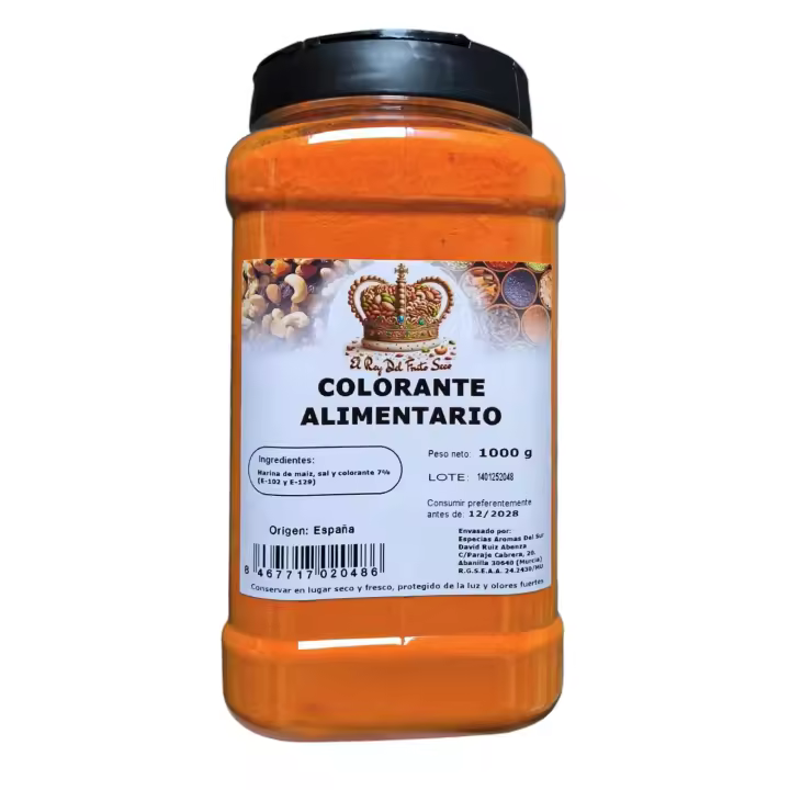 Colorante alimentario 1 Kg - Tinte de alimentos de alta calidad, ideal para repostería y cocina - Marca El Rey del Fruto Seco - 1
