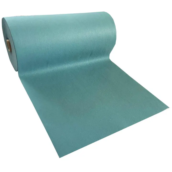 Alfombra moqueta antideslizante por metros para cocina y pasillo Ancho 60cm - VERDE AGUA 7080134 - 1