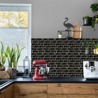 Pegatina De Pared 3D Falsa Drip Tile Autoadhesiva Kuujojo Para Cocina Sala De Estar Y Baño Fácil De Quitar Tamaño 12x12 Pulgadas - details 37
