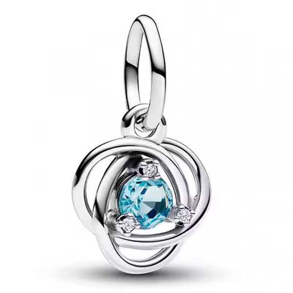 Pandora - Charm Colgante Círculo Eternity Azul Aguamarina 793125C03 - 1