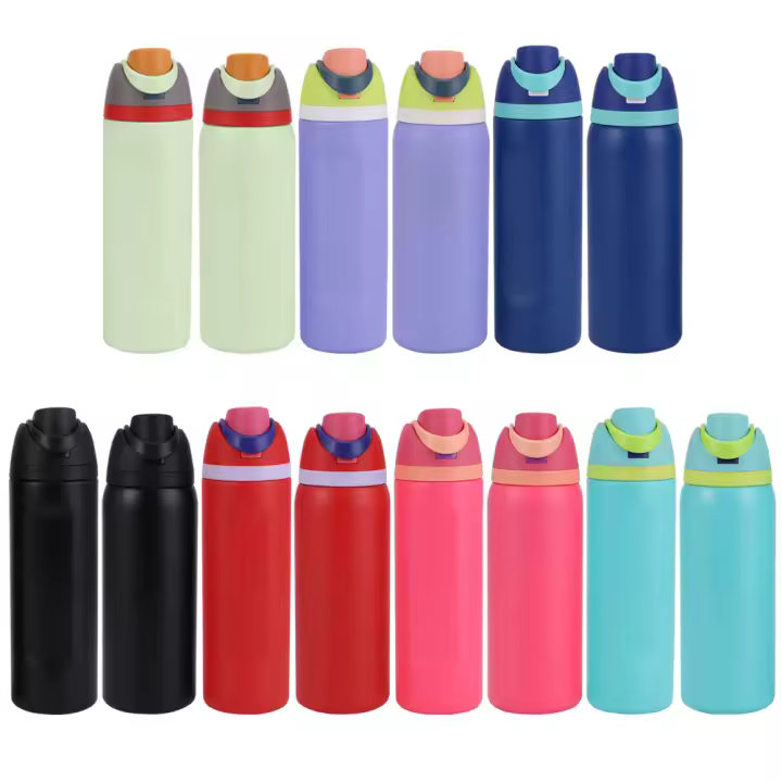 Termo Doble Capa De Acero Inoxidable 24/32oz Con Manija Termo Aislado Espacial Kettle Taza Deportiva Botella De Agua Tumbler - 1
