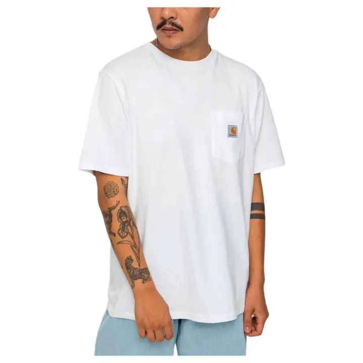 Camiseta de Manga Corta Carhartt WIP Pocket para hombre en color blanco - 1