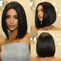 Peluca Sintética EASIHAIR Bob Con Franja Rubia Ligera Y Beige Natural Para Mujeres Uso Diario Cosplay Resistente Al Calor Tamaño Promedio Densidad 150% - details 18