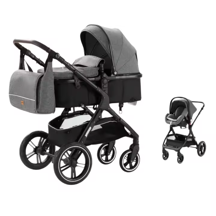 EU Children Store - Cochecito de bebé 3 en 1, carrito portátil de viaje, lujoso, plegable, de paisaje alto, marco de aluminio, multifuncional - 1