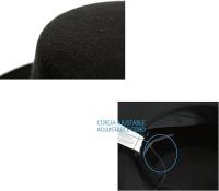 Kebedo Moda Sombrero Fedora de ala Ancha Clásico Español para Hombre, Gorro Versátil Negro para Adulto Talla Única 58-59CM - details 2