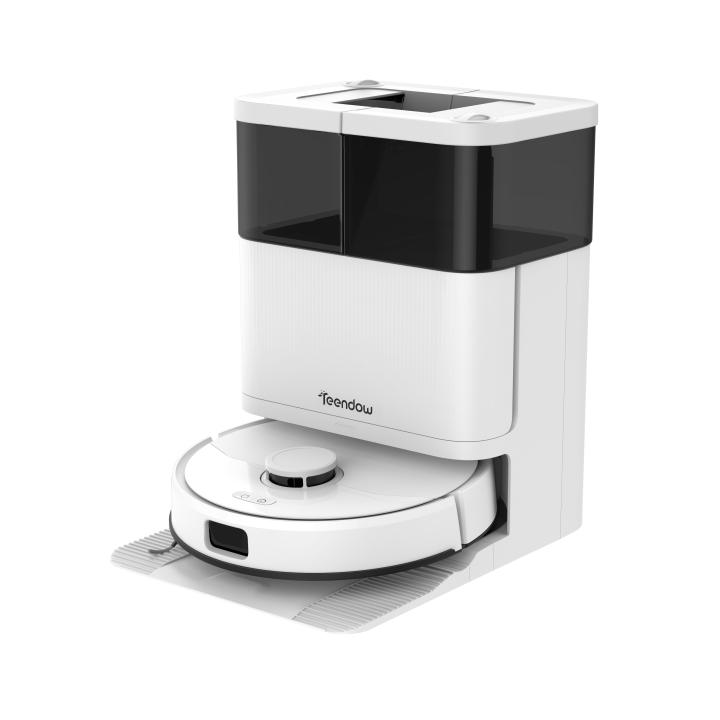 TEENDOW D63S Ultra Robot Vacuum and Mop - 10,000 Pa - 4 L - 160-Minute Run Time - Automatic Drying - Automatic Emptying - With Navigation - Ideal for removing pet hair, dust, and debris from all types of floors.