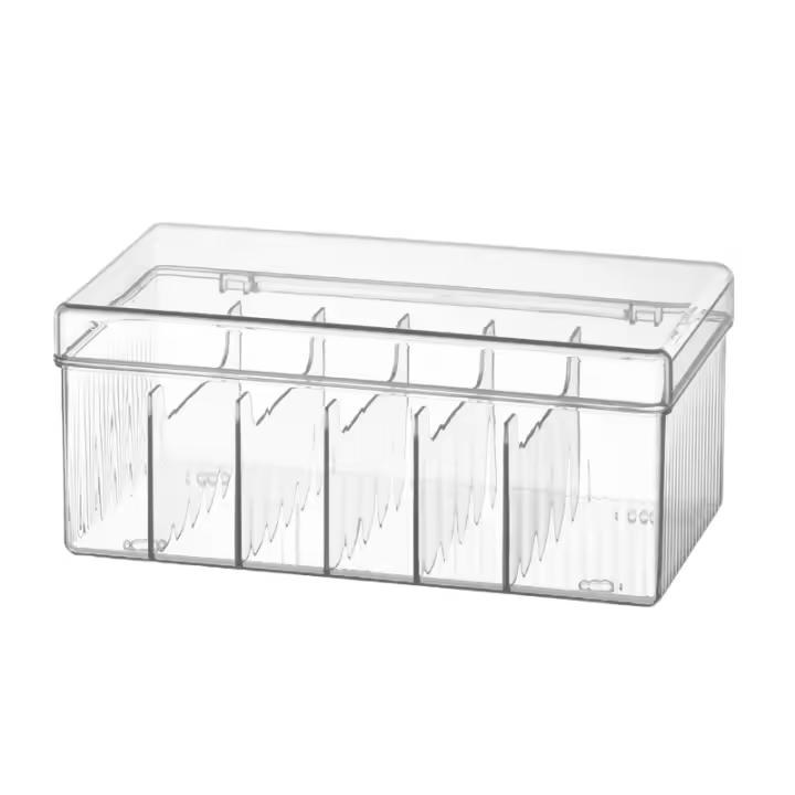 Caja De Almacenamiento Para Pestañas Con Tapa Organizador De Cosméticos De Acrílico Transparente Exclusivo Para Suministros De Maquillaje - 1