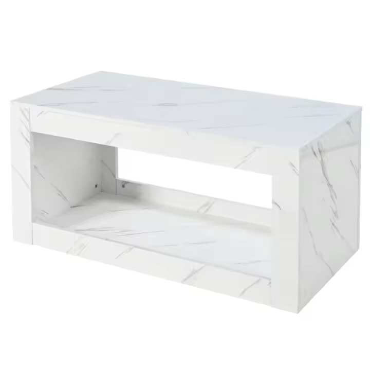 Mesa de Centro Modern LED, Mesa de Centro para Salón, Mesa para Sofá, Mesa de salón, Mesa de Centro brillantemente con Mando a Distancia, Mesa de Centro grande con estampado de Mármol. - 1