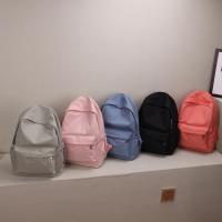 Mochila De Viaje Diario Para Mujer De Gran Capacidad En Color Sólido Con Cierre De Cremallera De Nylon Mochila Escolar Con Manijas Suaves Tamaño Grande 41x30x12cm - details 3