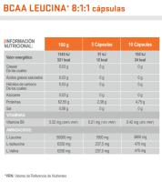 BCAA´s Leucina 8:1:1 100 cápsulas - InfiSport - details 3