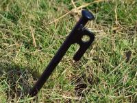 Juego De 8 Piezas De Palos De Tenda Duros De Acero De Alta Resistencia Con Agujero Negro Para Fijación De Tenda Camping Al Aire Libre Picnic - details 4