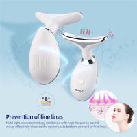CkeyiN Máquina De Levantamiento Facial Y Cuello Masajeador Fototerapia Instrumento De Masaje Ocular Vibration Anti Arrugas Eliminador De Doble Mentón - details 2