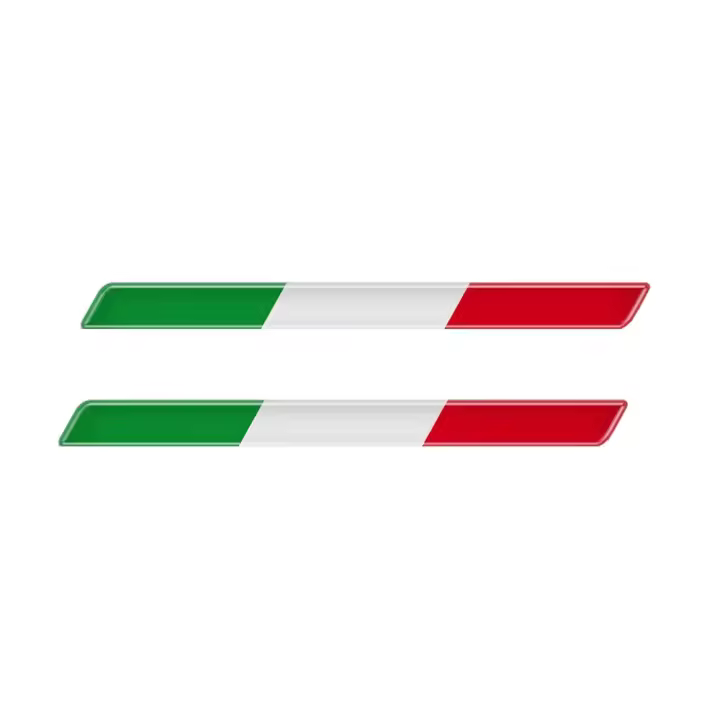 Pegatina Decorativa De Epoxy Italiana Tricolor Para Motocicleta Y Coche Adhesión Fuerte Diseño 3D Para Decoración De Tanque Y Estuche - 1