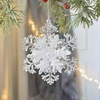 Adorno De Navidad De Acrílico Con Forma De Copo De Nieve Árbol De Navidad Campanas Estrella Decoración De Habitación Y Hogar - details 9