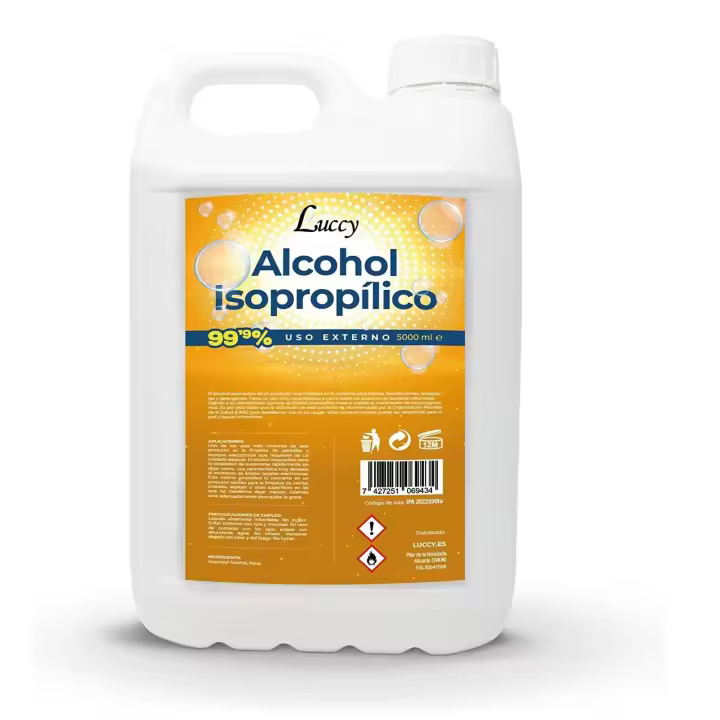 LUCCY Alcohol Isopropílico 99,9%  - Isopropanol Puro - Limpieza y Desinfección de Superficies, Componentes Electrónicos, Objetivos, Pantallas, Impresión 3D - 1