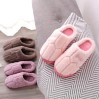 Chinelos De Invierno Para Hombres Y Mujeres Suela Gruesa No-Slip Comodidad Interior Couplés Algodón Suave Talla Real - details 4