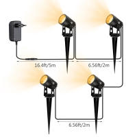 Luces De Paisaje LED 12W Bajo Voltaje Impermeables Para Jardín Camino Luz De Pared Árbol Bandera Spotlampara De Césped Con Transformador - details 3