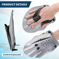 1 Par De Palas De Entrenamiento De Natación Guantes De Snorkel Y Escuba Diving Ajustables Con Correas De Silicona Para Deportes Adultos - details 0
