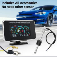 Medidor De Nivel De Combustible Y Presión Del Aceite Para Coche Con Sensor De Nivel De Combustible Y Temperatura Del Agua 4 En 1 Digital LCD 12V24V - details 5