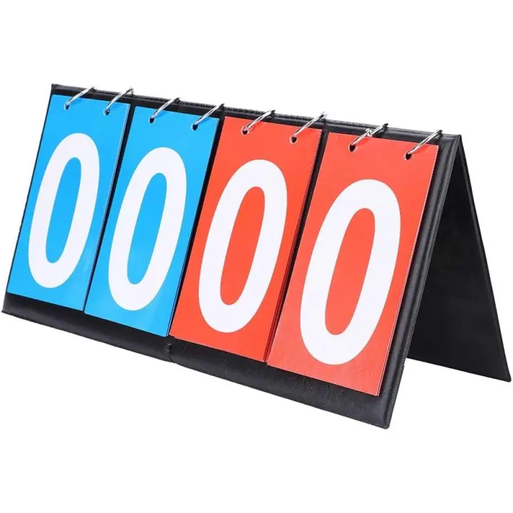 Tablero de puntuación portátil plegable para deportes, para interior y exterior, béisbol, fútbol, baloncesto - 1