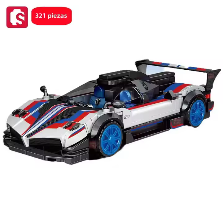 SEMBO Serie Famosa De Coches Deportivos Kit De Bloques De Construcción Para Niños Juguetes De Vehículo De Carreras Regalo De Navidad Para Chicos Edad Recomendada 6-12 Años - 1