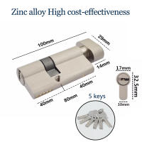 Cilindro De Cerradura De Reemplazo Para Puertas Internas De Hogar Antirrobo Aleación De Zinc Aleación De Cobre 60mm 70mm 80mm Con Llaves - details 9