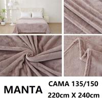 Manta sedalina extra suave,color PLATA liso,medidas160x220cm para cama de 90cm/105cm, medidas 220x240cm para cama de 135cm/150cm,100% Poliéster,cm,fespu - details 3